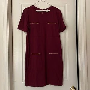 JCrew zippered pocket shift dress